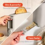 bella Fits-Anywhere™ 2-Slice Slim Toaster, Long Slot & Extra Wide, Oatmilk - Image 5