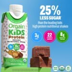 Orgain Organic Kids Dairy 8g Protein Shake, Chocolate, 8.25 oz, 12pk - Image 4