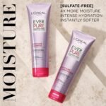 L'Oreal Paris EverPure Moisture Shampoo and Conditioner Set, Sulfate-Free Hair Care for Dry or Color-Treated Hair with Rosemary Botanicals, 17 Fl Oz Set - Image 2