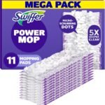 Swiffer PowerMop Multi-Surface Mopping Pad Refills for Floor Cleaning, 11 Count, White/Purple
