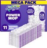 Swiffer PowerMop Multi-Surface Mopping Pad Refills for Floor Cleaning, 11 Count, White/Purple
