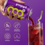 Poppi Sparkling Prebiotic Soda Beverage with Apple Cider Vinegar, Seltzer Water and Fruit Juice, Grape Flavor, 12 Fl Oz, 1 Count, Packaging May Vary - Image 4