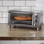 BLACK+DECKER 4-Slice Toaster Oven, TO1745SSG, Even Toast, 4 Cooking Functions Bake, Broil, Toast and Keep Warm, Removable Crumb Tray, Timer - Image 5