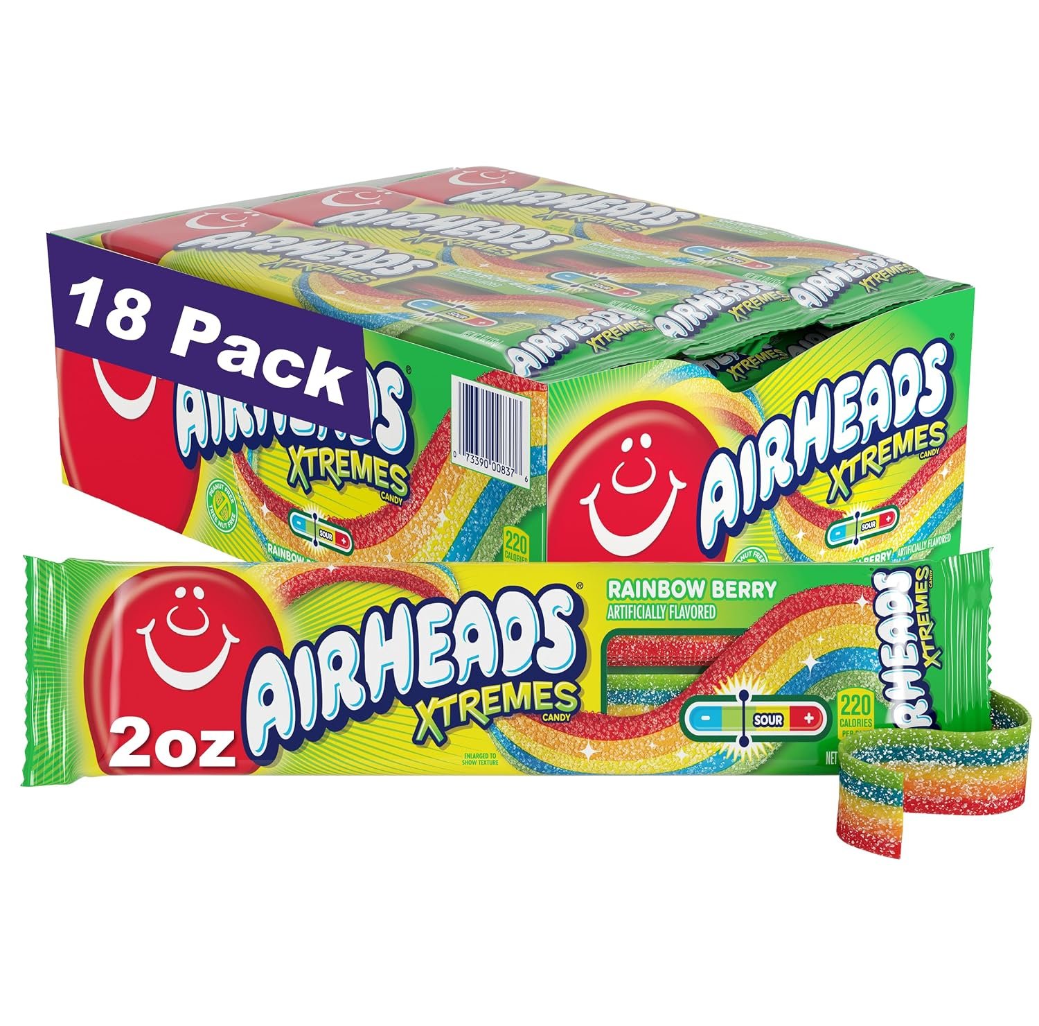 91RRQq11VaL._SL1500_ Airheads Xtreme Sour Belts Candy, 36 Ounce - Image 1
