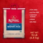 Royal Basmati Rice - Authentic Long Grain White Basmati Rice - 15 lb Bag - Image 3