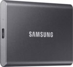 Samsung T7 Portable SSD 1TB Titan Gray, USB 3.2 Gen 2, Up to 1,050MB/s
