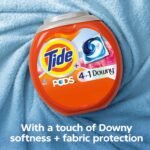 Tide PODS Laundry Detergent Soap with Downy 4-in-1 Stain Remover Freshness Softness Detergent pacs, April Fresh Scent, 32 Count - Image 4
