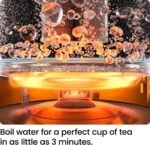 Chefman Electric Kettle with Tea Infuser, Compact 1L (4 Cups), 1500W, Removable Lid for Easy Cleaning, Boil-Dry Protection, Stainless Steel Filter, BPA Free, Auto Shut Off, Small Electric Tea Kettle - Image 2