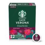 Starbucks Verona Blend Dark Roast Keurig K-Cup Coffee Pods - 22ct: Arabica Beans, Limited Ingredients