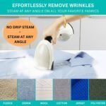 True & Tidy HS-26 Power Steam Press Handheld Garment Steamer: 1200W, 260ml Tank, Vertical Steam, Comfort-Grip, Black - Image 5
