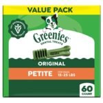 Greenies Petite Chicken Flavor Chewy, Dental Hard Chews Dog Treats
