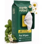 Earth Rated White Tea & Basil Dog Pet Wipes - 100ct