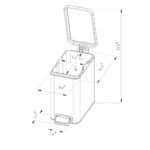 10L Stainless Slim Step Trash Can - Brightroom™ - Image 5