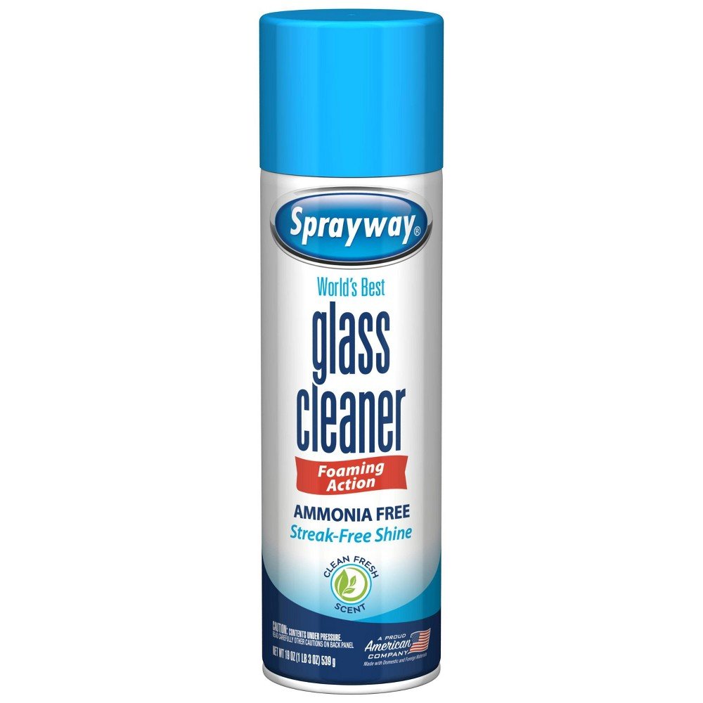 GUEST_11dae657-1e03-4d57-925c-56ca48b58890 Sprayway Glass Cleaner Ammonia Free Aerosol - 19oz: Fresh Scent, Windows & Mirrors, Streak-Free - Image 1