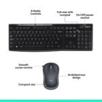 Logitech Wireless Keyboard and Mouse: USB-A Full Size, Mechanical Switch, Business Use - Image 6