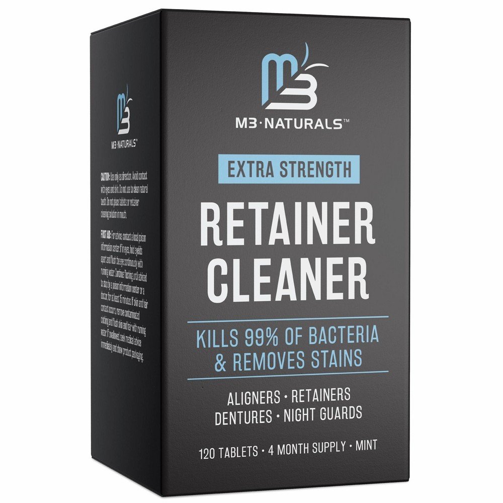 GUEST_1a759655-eb8d-4f64-93b8-711bcc7f2f29 Mint Retainer Cleaner, M3, Extra Strength Cleaning Tablets for Retainers, Dentures, Night Guards, Kills 99% of Germs & Removes Stains - Image 1