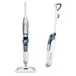 BISSELL PowerFresh Deluxe Steam Mop 1806 12" Cleaning Path Brite White/Sapphire Blue: Electric Floor Steamer, 1500W, 25ft Cord