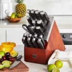 Henckels Statement 20-pc Self-Sharpening Knife Set with Block, Chef Knife, Paring Knife, Utility Knife, Bread Knife, Steak Knife, Dark Brown, - Image 3