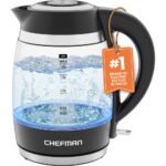 Chefman Rapid-Boil 1.8L Electric Kettle w/ Removable Lid and LED Indicator Lights - Black
