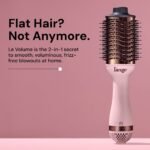 L'ange Hair Le Volume 75MM 2-in-1 Titanium Brush Hair Dryer - Blush - 1000 Watt - Image 2