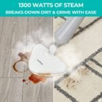 True & Tidy Multi-Surface Steam Mop - STM-300: Electric Floor Steamer, Carpet Glider, Swivel Head, 350ml Tank - Image 5