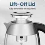 Chefman 1.7L Dual-Glass Electric Kettle with Tea Infuser & Adjustable Temperature - Image 5