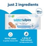 WaterWipes Sensitive+ Newborn & Baby Wipes, 3-In-1 Cleans, Cares, Protects, 99.9% Water, Unscented & Hypoallergenic - Image 5