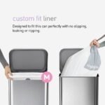 simplehuman Code M 200 Count, Genuine Custom Fit Liners, Drawstring Trash Bags in Dispenser Packs, 30-35 Liter / 8-9 Gallon, White - Image 3