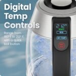 Chefman 1.7L Dual-Glass Electric Kettle with Tea Infuser & Adjustable Temperature - Image 6
