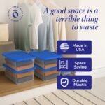 Homz Plastic Multipurpose Stackable Storage Container Bins with Secure Latching Lid for Home and Office Organization - Image 5