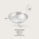 All-Clad 10" Stainless Steel Fry Pan, 3-Ply Bonded Cookware, Silver - Image 2