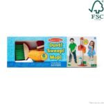 Melissa & Doug Dust! Sweep! Mop! 6pc Wooden Pretend Play Preschool Cleaning Set - Image 3