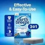 Earth Breeze Fragrance Free Laundry Detergent Sheets - 60 loads: Hypoallergenic, Bleach-Free, Non-Toxic, Dermatologist Tested - Image 2