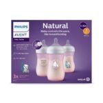 Philips Avent Natural Baby Bottle with Natural Response Nipple - Pink Panda Design - 9oz/3ct - Image 3