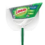 Libman Large Precision Angle Broom with Dustpan: Steel Handle, Grip Handle, Hanging Loop