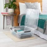 Sterilite 40qt Hinged Lid Latch Box: Under Bed Storage, Portable Plastic Container, Stackable, Gray - Image 2