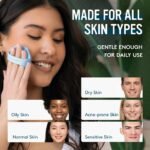 Sud Scrub® Antimicrobial Silicone Face Scrubber, Gentle Exfoliator for Sensitive Skin, Eco Friendly Facial Cleansing Brush, Men and Women, Charcoal - Image 6