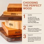 John Boos R-Board Maple Cutting Board, 20" x 15", 1.5" Thick Reversible Butcher Block with Recessed Finger Grips, Edge Grain Wood - Image 6