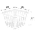 1.25bu Laundry Basket White - Brightroom™: Plastic Clothes Hamper with Built-In Handles, Medium Size, Portable Storage - Image 6