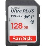 SanDisk Ultra PLUS 128GB SD Card: High-Speed Memory for Cameras, 130 Mbps Transfer Rate - Image 3