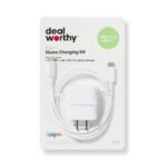 Single Port 20W USB-C Home Charger with 3' USB-C to USB-C Cable - dealworthy™ White: Wall Adapter & Cable