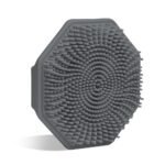 Sud Scrub® Antimicrobial Silicone Face Scrubber, Gentle Exfoliator for Sensitive Skin, Eco Friendly Facial Cleansing Brush, Men and Women, Charcoal