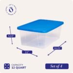 Homz Plastic Multipurpose Stackable Storage Container Bins with Secure Latching Lid for Home and Office Organization - Image 4