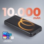 GRIFFIN 10,000mAh 3-Port Power Bank with USB-A & Dual USB-C Output, LED Battery Indicator - Image 2