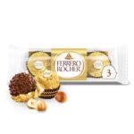 Ferrero Rocher Fine Hazelnut Chocolates Candy - 1.3oz/3ct