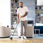 Libman Large Precision Angle Broom with Dustpan: Steel Handle, Grip Handle, Hanging Loop - Image 5