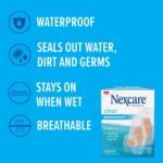 Nexcare Waterproof Bandages Knee and Elbow, Clear, 2 3/8 in x 3 1/2 in, 8 ct. - Image 4