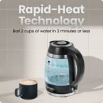 Chefman Fast-Boil 1.8L Infuser Kettle Black - Image 2
