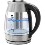 Chefman 1.7L Dual-Glass Electric Kettle with Tea Infuser & Adjustable Temperature