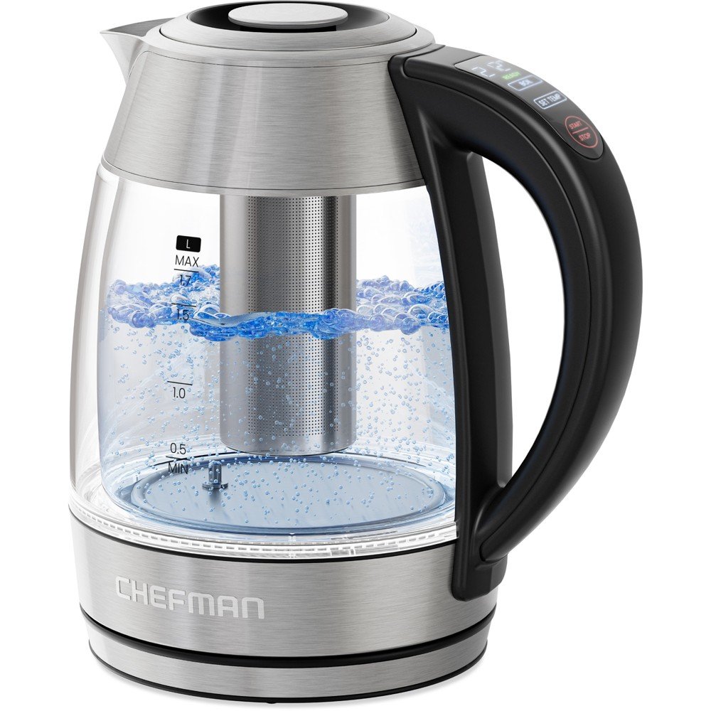 GUEST_7abd865c-f2db-4481-bc0e-24fe46e8c048 Chefman 1.7L Dual-Glass Electric Kettle with Tea Infuser & Adjustable Temperature - Image 1